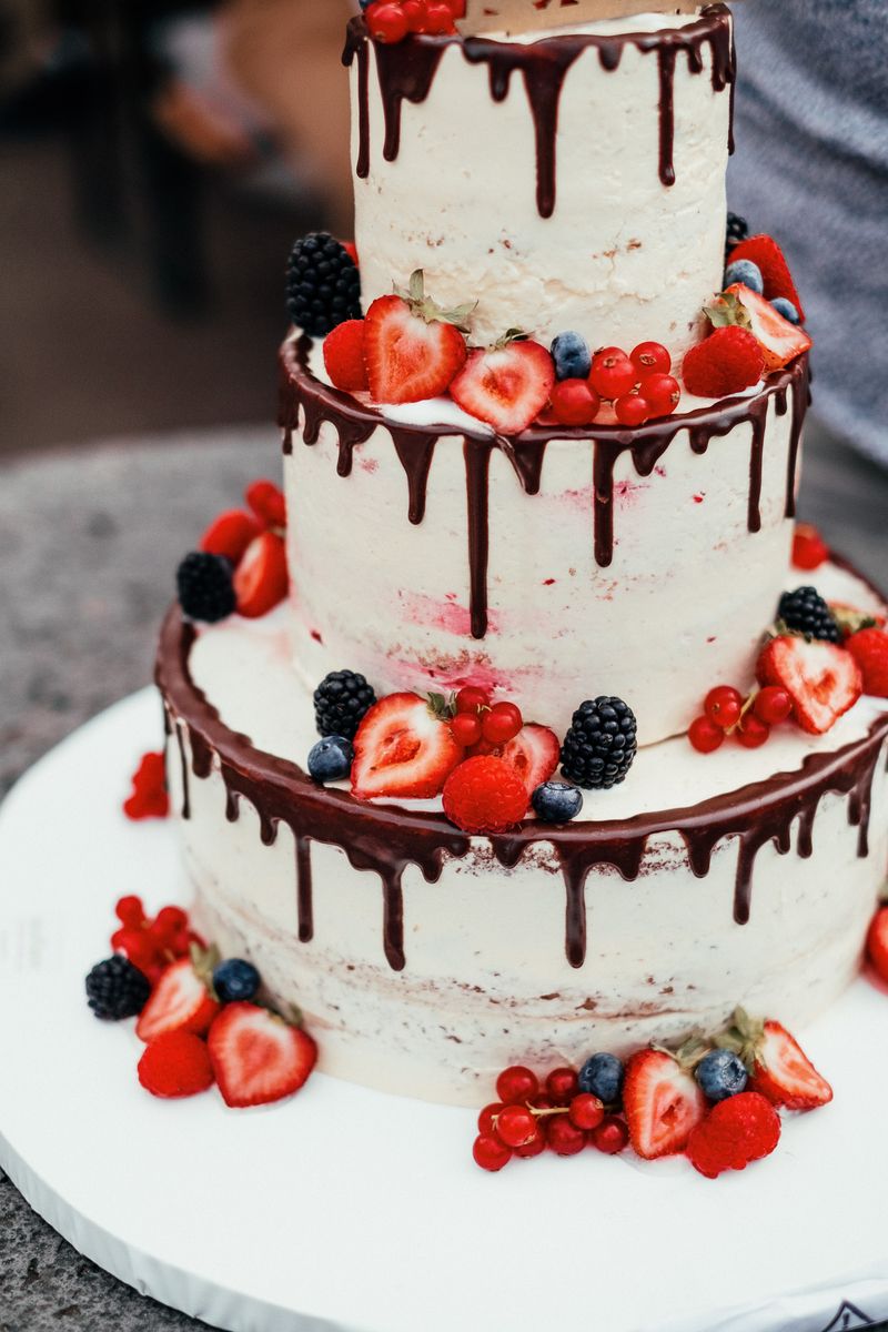 Torte mit Erdbeeren